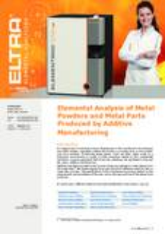 ELEMENTAL ANALYSIS OF METAL POWDERS AND METAL PARTS PRODUCED BY ADDITIVE MANUFACTURING